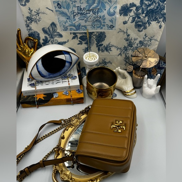 🆕 TORY BURCH 🧿 NWOT Kira Chain Shoulder Bag, Toasted Sesame - AUTHENTICATED - Picture 3 of 16